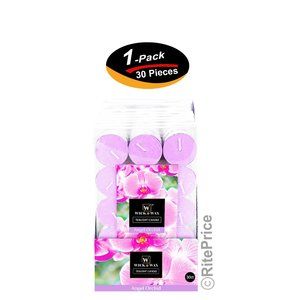 30Pcs Angel Orchid Tealight 2.5hrs Lasting Aromatherapy Scented Candles (1 Pack)